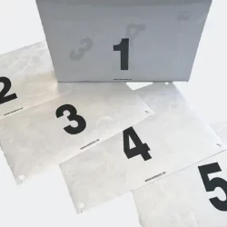 TYVEK startnummer – standard pakning 1-100