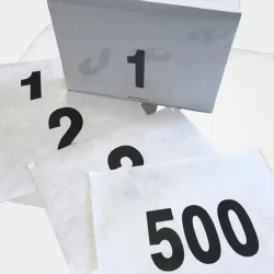 TYVEK startnummer – standard pakning 1-500